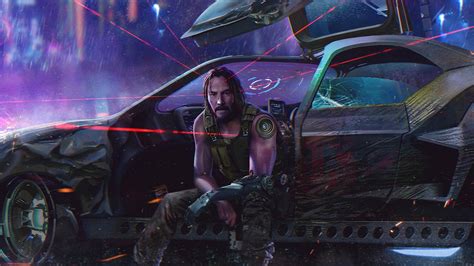 Desktop Wallpaper Cyberpunk 2077 Keanu Reeves Video Game