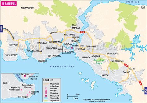 Istanbul Map Map Of Istanbul City Turkey
