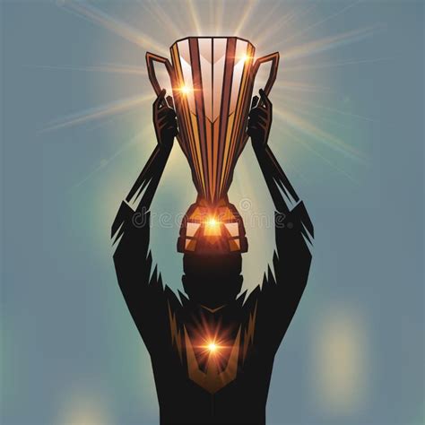 Soccer Player Holding Trophy Stock Illustrations 284 Soccer Player