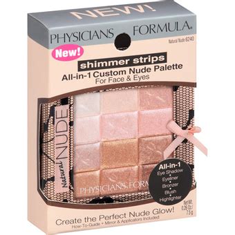 Physicians Formula Shimmer Strips Custom All In Nude Palette For Face