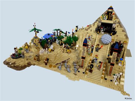 An Image Of A Lego Pyramid With People On It