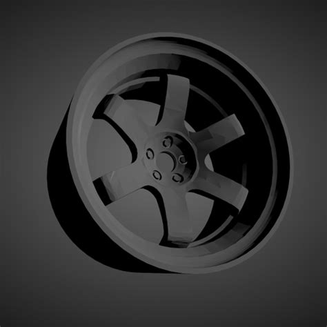 Download Obj File Rays Volk Te37 Scalable And Printable Rims • 3d
