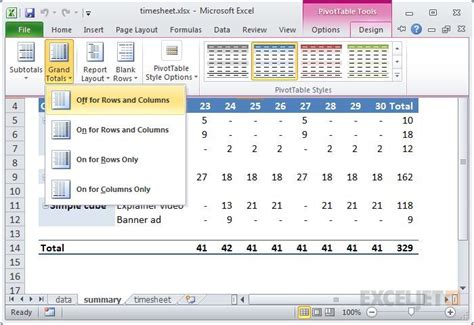 Excel Pivot Tables Cheat Sheet Bapwin