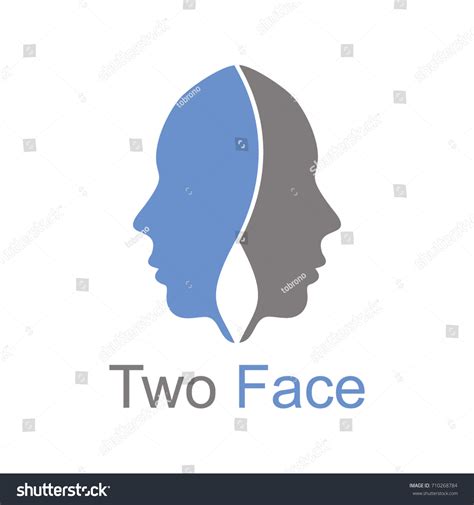 Two Face Logo Vector Template Design 库存矢量图（免版税）710268784 Shutterstock