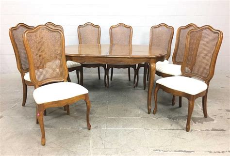 A wide variety of oval back dining room chairs options are available to you, such as general use, wood style, and material. 9pc. Thomasville Cane Back Dining Chairs & Table