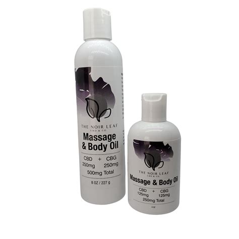 Cbd Infused Massage And Body Oil The Noir Leaf