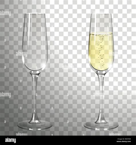 Verre De Champagne Sur Un Fond Transparent Image Vectorielle Stock Alamy