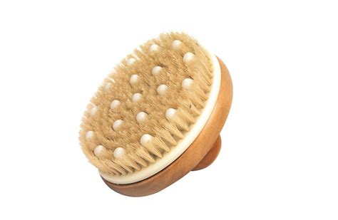 Bathbrush With Massage Pins And Wooden Grip