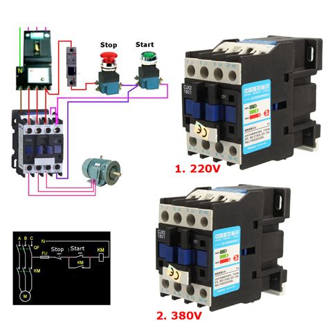 Control circuits can also be configured or programed in the plcs. CJX2-1801 AC 220V/380V 18A Contactor Motor Starter Relay 3 ...