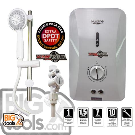 Best tankless gas water heaters. Rubine RWH-FS362A-WMW Water Heater with Pump (AC Inverter)