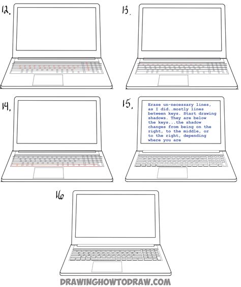 How To Draw A Computer Laptop Using One Point Perspective In Easy Steps