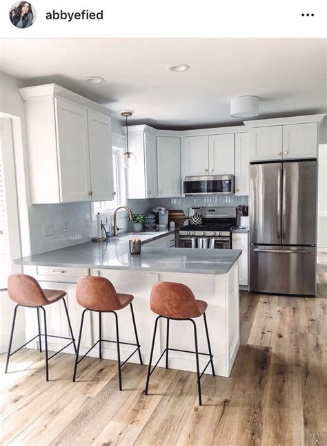 Traditional Kitchen Remodel With White Shaker Cabinets Grey