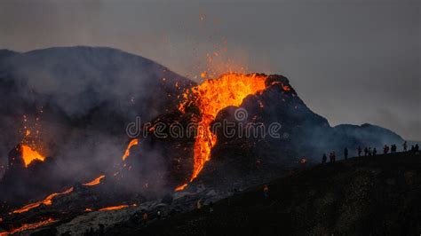 A Volcanic Eruption In Mt Fagradalsfjall In 2021 Southwest Iceland