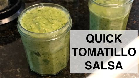 How To Make Cheap Easy Fresh Tomatillo Salsa In Your Blender Youtube