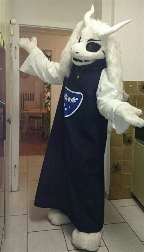 Asriel Dreemurr Partial Fursuit With Robe Cosplay