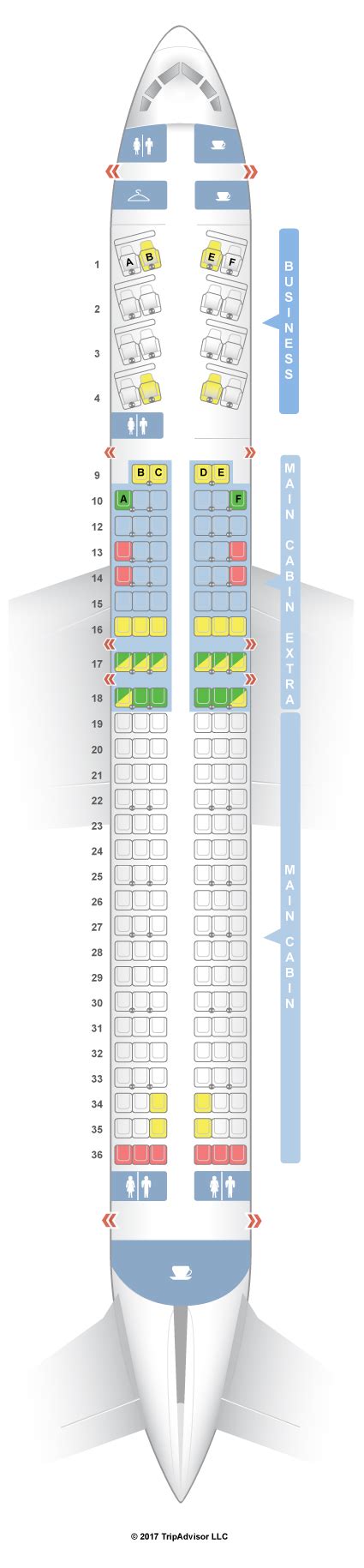 Seatguru Seat Map American Airlines Boeing 757 200 752 International