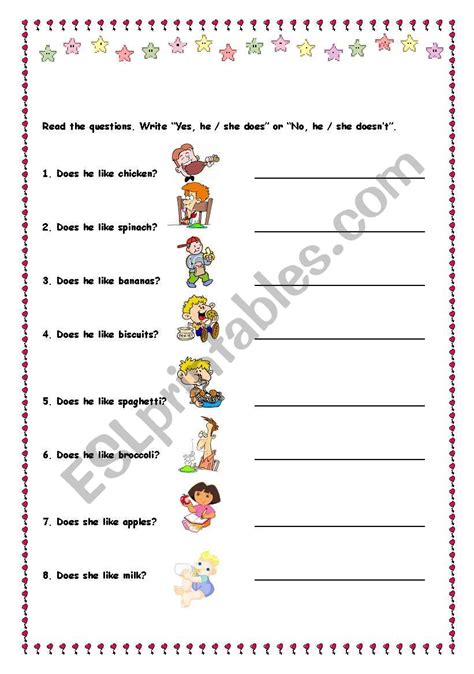 3rd Person Singular Worksheets Worksheets For Kindergarten