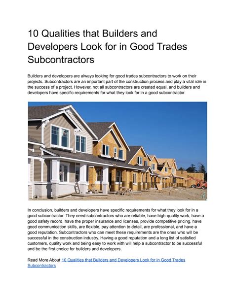 10 Qualities That Builders And Developers Look For In Good Trades
