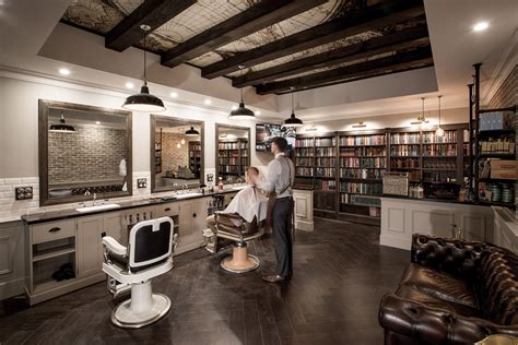 Person man haircut getting stylish hair vintage shaving, , with razor by barber hairdresser with hands at barbershop. Barbershop Design on Behance