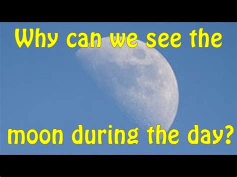Another important point to make is that the sky is blue only because that is what reflects off the atmosphere to our eyes. Why can we see the Moon during the day? - YouTube