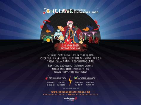 One Love Asia Festival Singapore 2020 Tickets Special Price 2023 At