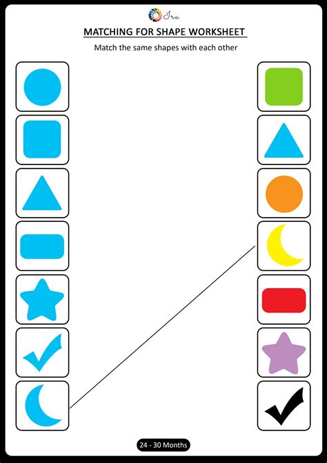 Matching Shapes Worksheets For Kindergarten