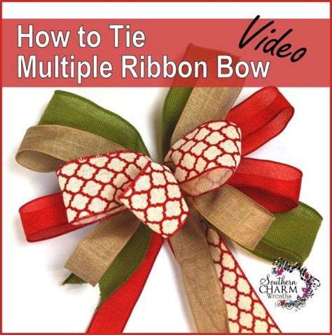 How To Tie Multiple Ribbon Bow Bows Diy Ribbon How To Tie Ribbon