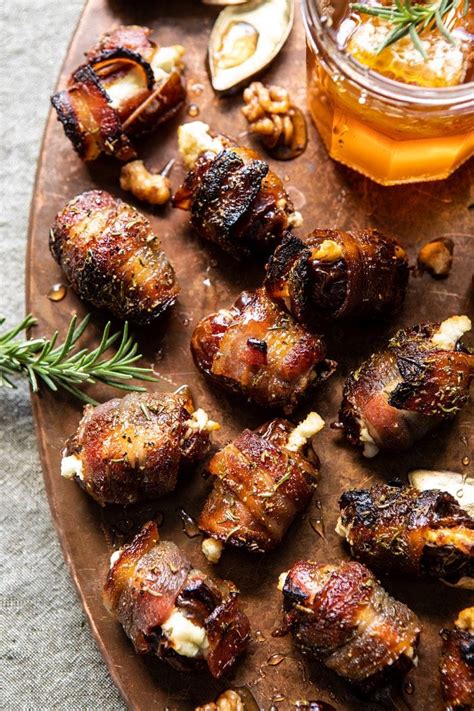 Goat Cheese Stuffed Bacon Wrapped Dates With Rosemary Honey Artofit