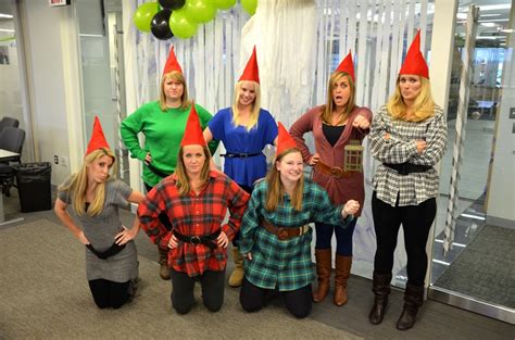 The Planning And Pr Team As Garden Gnomes Halloween Costumes For Work