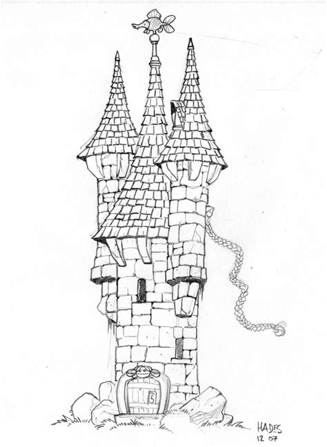 Раскраска Старый Замок Мусоргский Telegraph