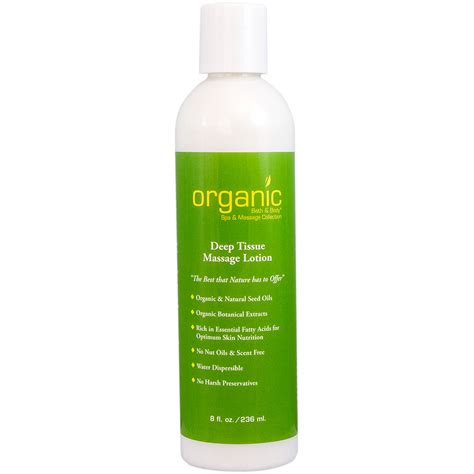 Deep tissue massage carries significant benefits, as it has the ability to help tackle various health issues and musculoskeletal problems. Organic Deep Tissue Massage Lotion, 8 oz