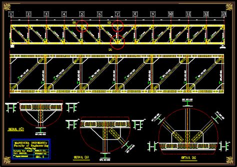 Main Beams Of Steel Bridges Dwg Block For Autocad Designs Cad
