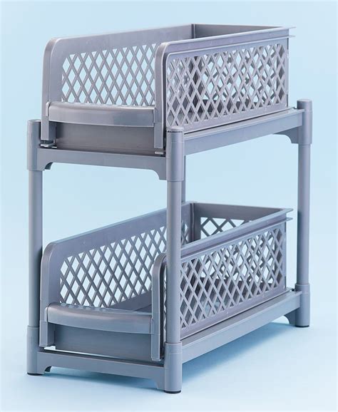 2 Tier Sliding Cabinet Drawer Baskets In 2021 Basket Drawers Bedroom