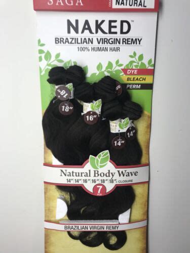 Saga Naked Brazilian Virgin Remy Human Hair Natural Body Wave Pcs