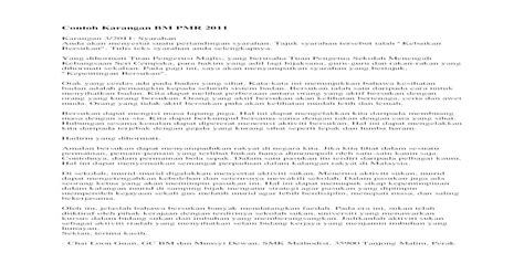 Contoh Teks Syarahan Bahasa Arab Sekolah Menengah - Teks Pengerusi