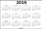 20+ 2019 One Page Calendar - Free Download Printable Calendar Templates ️
