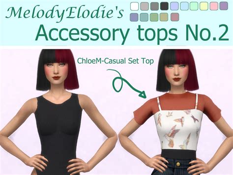 The Sims Resource Melodyelodie Accessory Tops No1 4