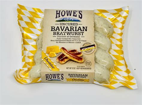 Howes Bavarian Cheddar Bratwurst