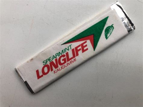 Stará Nerozbalená Plátková žvýkačka Spearmint Longlife Chewing Gum