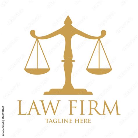 Gold Scale Of Justice Law Logo Stock Vector Adobe Stock