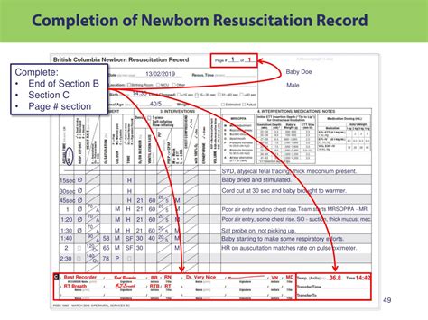 Ppt Bc Newborn Resuscitation Record Psbc 1980 Powerpoint