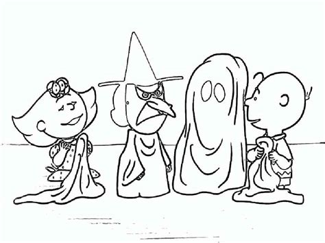 Charlie Brown On Halloween Coloring Page Download Print Or Color