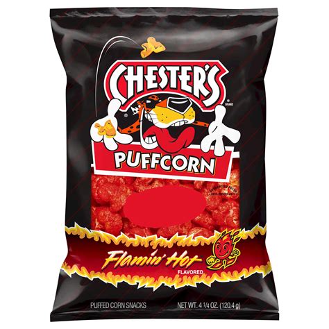 Chesters Flamin Hot Puffcorn Shop Chips At H E B