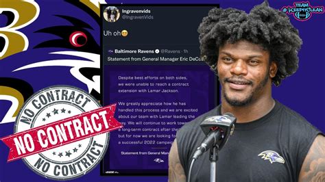 Lamar Jackson And Ravens Unable To Reach Contract Extension Youtube