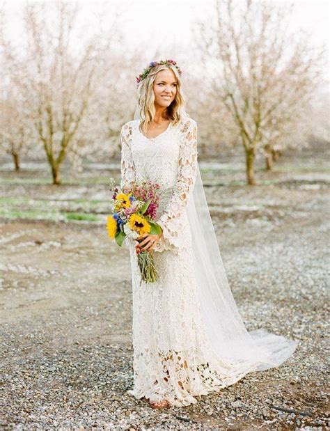 Wedding dresses └ wedding └ specialty └ clothing, shoes & accessories all categories food & drinks antiques art bridal pregnant wedding dresses empire cap sleeve open back tulle lace appliques. 104 best images about Gypsy Boho Vintage Wedding on Pinterest