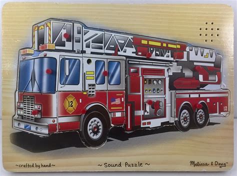 For a limited time, save 50%. Puzzle Melissa and Doug Sound Puzzle Fire Trucks Ages 3 ...