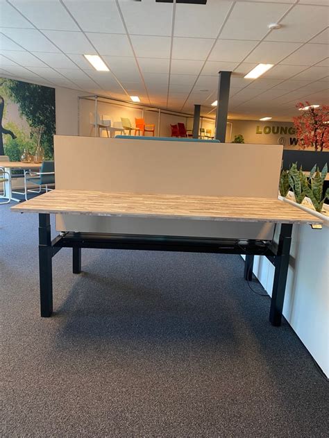 Showflex3duo Flex 3 Bench Elektrisch Zit Sta Bureau 2x 180x80cm Showroommodel Timmer