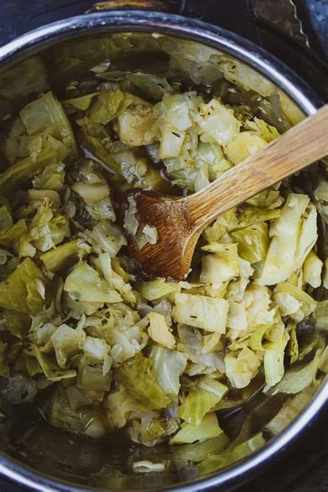 Instant pot® creamy cabbage sausage soup. This Easy Instant Pot Cabbage is a quick, healthy, and ...