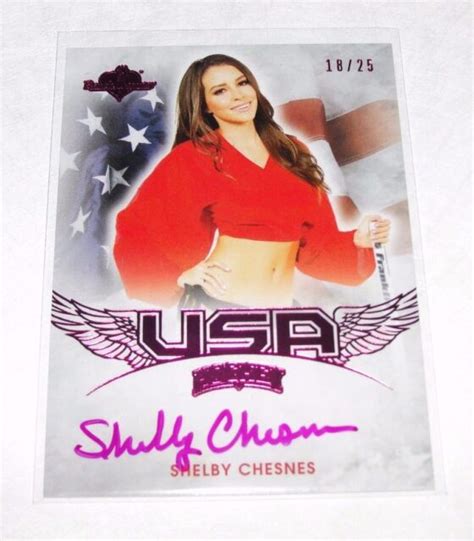 2014 Benchwarmer Shelby Chesnes Hockey 1 Usa Pink Foil Auto25 Playboy