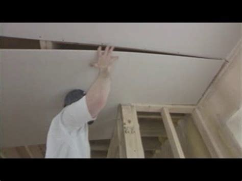 To hang drywall on a concrete or brick ceiling, you can use joint compound as mastic. How I Hang Sheetrock ( Drywall ) on the Ceiling By Myself ...